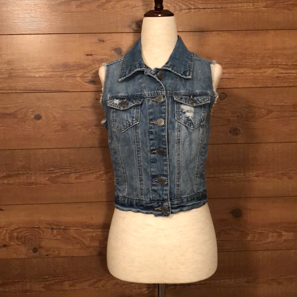 Mossimo Suppy Co. sz XS denim vest - Picture 2 of 13